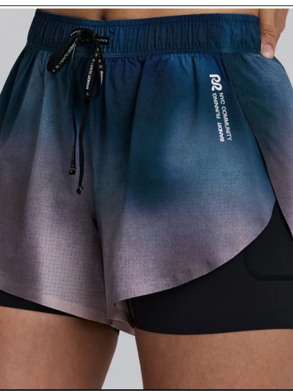 WOMEN'S VENTO™ 2-IN-1 RUN SHORT - FLOW STATE AEGEAN MULTI